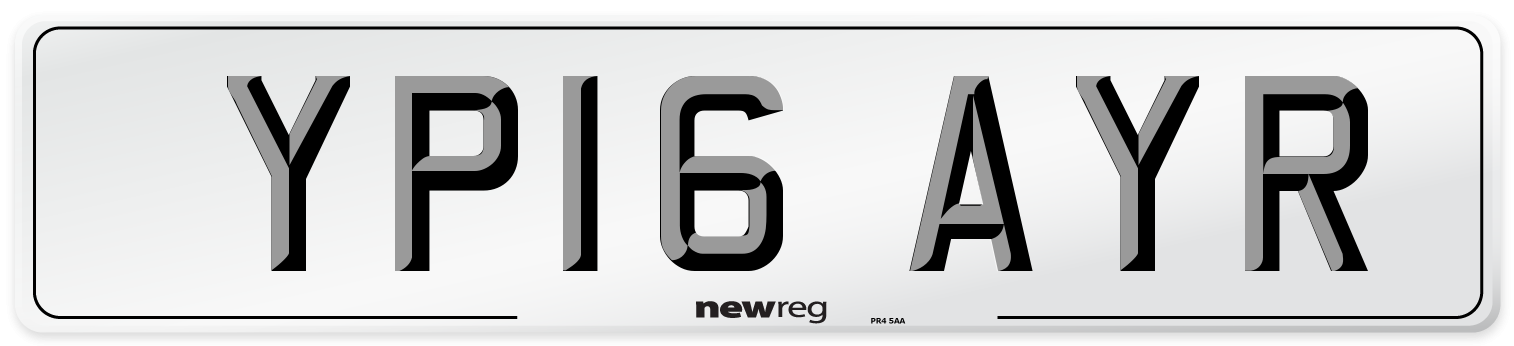 YP16 AYR Number Plate from New Reg